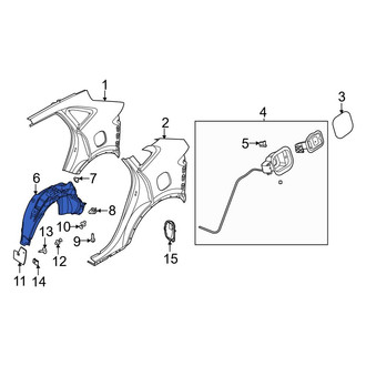 Ford OE - Rear Left Quarter Panel Splash Shield
