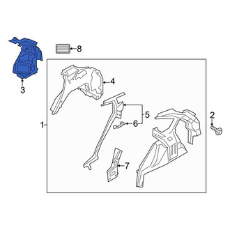 Ford OE - Rear Right Quarter Panel Gutter