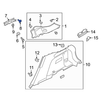 Ford OE - Right Interior Quarter Panel Trim Panel Rivet