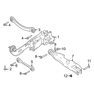 Ford OE - Rear Lower Rear Inner Suspension Control Arm Nut