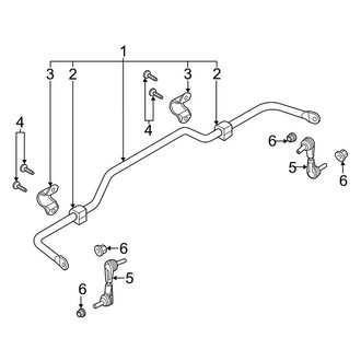 Ford OE - Rear Suspension - Stabilizer Bar & Components (FWD)
