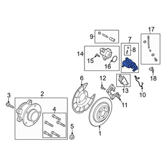 Ford OE - Rear Left Disc Brake Caliper