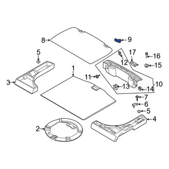 Ford OE - Package Tray Trim Clip