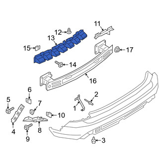 Ford OE - Rear Bumper Impact Absorber