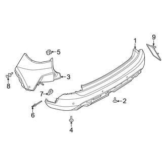Ford OE - Rear Bumper - Bumper & Components (With Trailer Package, Covers & Trim)