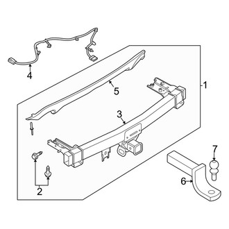 Ford OE - Rear Bumper - Trailer Hitch Components (With Trailer Package)