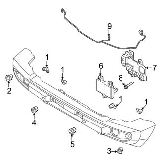 Ford OE - Front Bumper - Electrical Components (W/O Modular, W/O Steel)