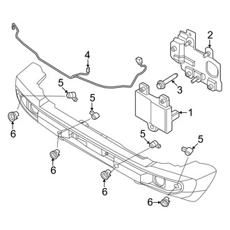 Ford OE - Front Bumper - Electrical Components (W/O Modular, With Steel), (Badlands / Black Diamond / Wildtrak)