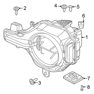 Ford OE - Front Lamps - Headlamp Components (With Leveling)