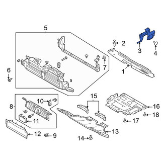 Ford OE - Front Left Radiator Support Splash Shield