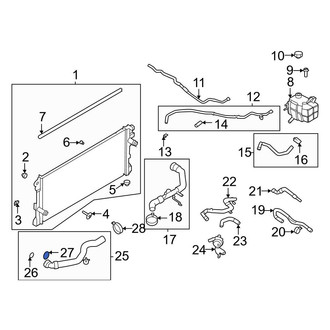 Ford OE - Radiator Coolant Hose Clip