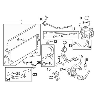 Ford OE - Cooling - Radiator & Components (3.0L)