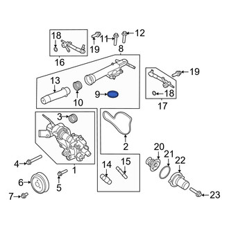 Ford OE - Engine Water Pump Outlet Pipe Gasket
