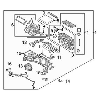 Ford OE - Air Conditioner & Heater - Evaporator Components (Dual Zone AC), (Badlands / Big Bend / Black Diamond / Everglades / Outer Banks / Raptor / Wildtrak)
