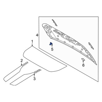 Ford OE - Hood Scoop Clip