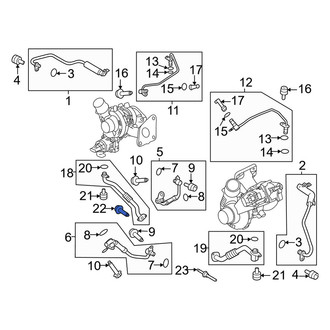 Ford OE - Right Lower Turbocharger Oil Line Bolt