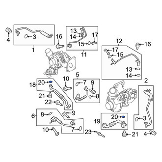 Ford OE - Lower Outer Turbocharger Oil Line Gasket