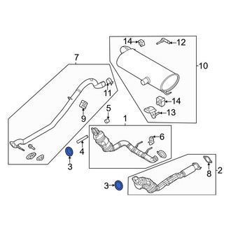 Ford OE - Exhaust Muffler Gasket