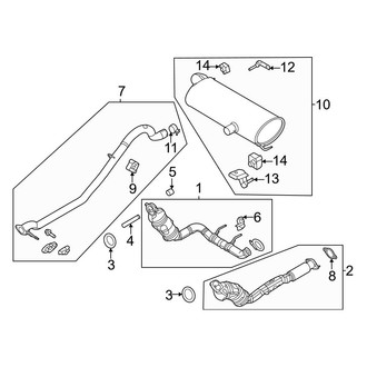 Ford OE - Exhaust System - Exhaust Components (2.7L)