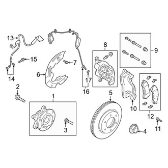 Ford OE - Front Suspension - Brake Components