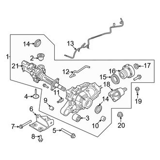 Ford OE - Front Suspension - Carrier & Components (With Axle Disconnect)