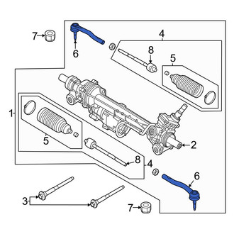 Ford OE - Front Left Outer Steering Tie Rod End