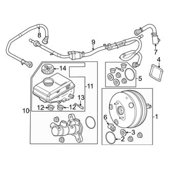Ford OE - Cowl - Components on Dash Panel (W/O Electric Booster)