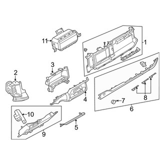 Ford OE - Instrument Panel Components (Lower Components)