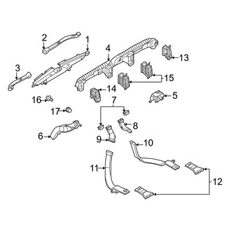 Ford OE - Instrument Panel - Ducts & Louver