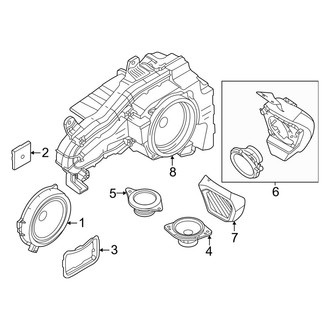 Ford OE - Instrument Panel - Sound System (10 Speaker Audio Speakers), (Badlands / Everglades / Outer Banks / Raptor / Wildtrak)