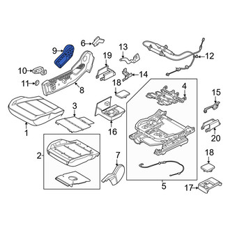Ford OE - Front Right Outer Seat Back Recliner Adjustment Handle