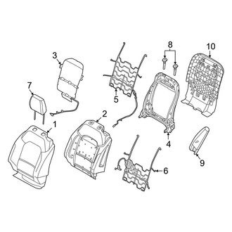 Ford OE - Seats & Tracks - Passenger Seat Components (Seat Back)