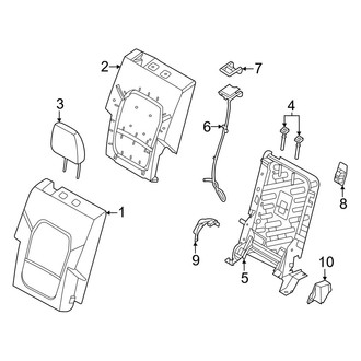 Ford OE - Seats & Tracks - Rear Seat Components (40% Side, Seat Back)