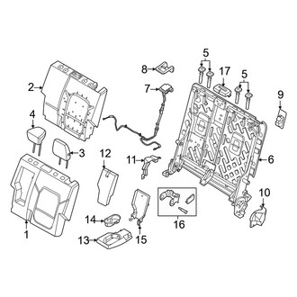 Ford OE - Seats & Tracks - Rear Seat Components (60% Side, Seat Back)