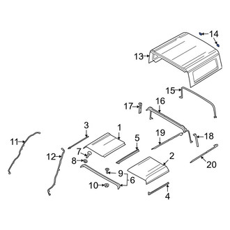 Ford OE - Left Upper Roof Panel Seal