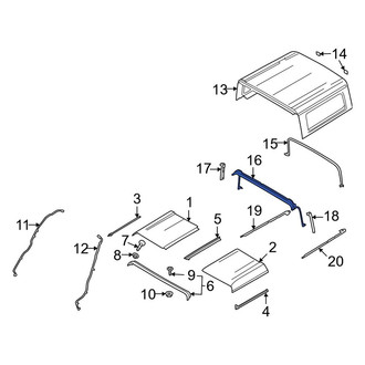 Ford OE - Rear Outer Roof Panel Weatherstrip