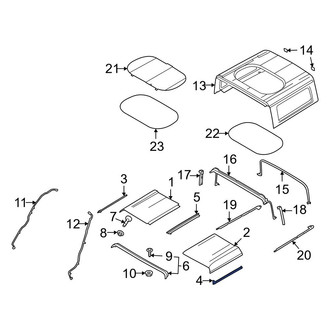 Ford OE - Front Left Outer Roof Panel Weatherstrip