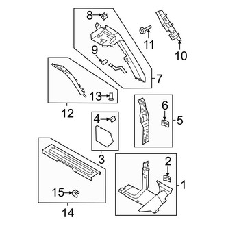 Ford OE - Pillars, Rocker & Floor - Interior Trim (2 Doors)