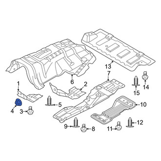 Ford OE - Floor Pan Splash Shield Nut