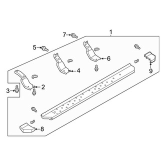 Ford OE - Pillars, Rocker & Floor - Running Board (Factory Step), (Base / Badlands / Big Bend / Heritage Edition / Outer Banks / Raptor 4 Doors)