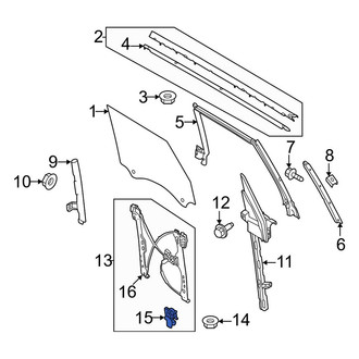 Ford OE - Center Left Window Motor