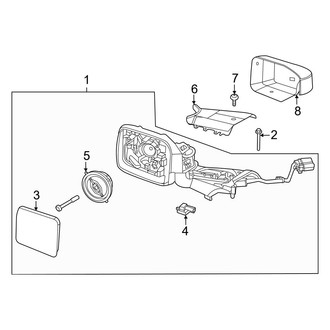Ford OE - Front Door - Outside Mirrors (W/O Spot Lamp), (4 Doors)