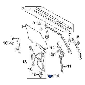 Ford OE - Front Window Regulator Nut