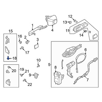 Ford OE - Front Upper Door Hinge Bolt