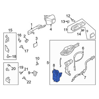 Ford OE - Center Right Door Latch Assembly