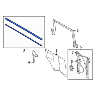 Ford OE - Front Left Outer Door Window Belt Weatherstrip