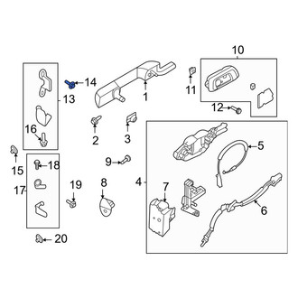 Ford OE - Center Upper Door Hinge Bolt