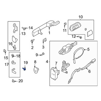 Ford OE - Center Lower Door Hinge Bolt