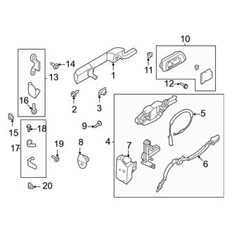 Ford OE - Rear Door - Lock & Hardware (4 Doors)