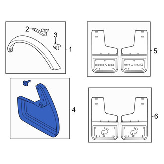Ford OE - Rear Mud Flap Kit